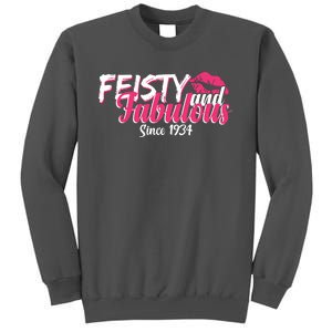 Feisty And Fabulous Since 1934 90th Birthday Tall Sweatshirt