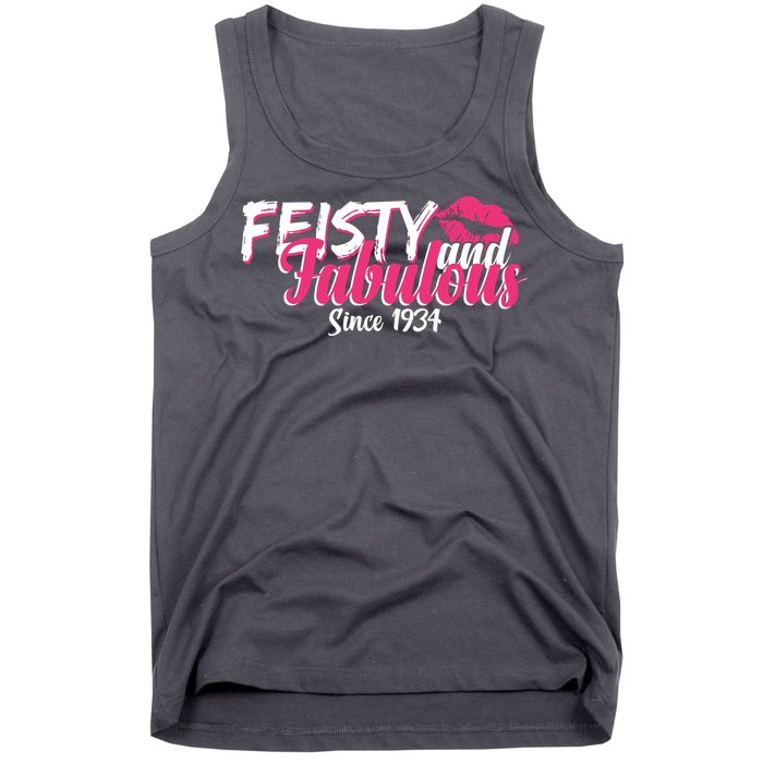 Feisty And Fabulous Since 1934 90th Birthday Tank Top