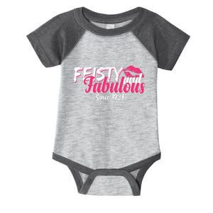 Feisty And Fabulous Since 1934 90th Birthday Infant Baby Jersey Bodysuit