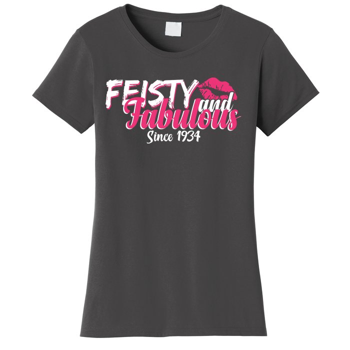 Feisty And Fabulous Since 1934 90th Birthday Women's T-Shirt