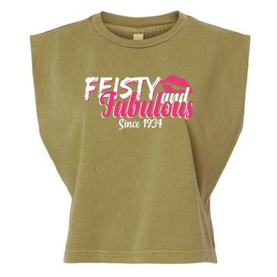 Feisty And Fabulous Since 1934 90th Birthday Garment-Dyed Women's Muscle Tee