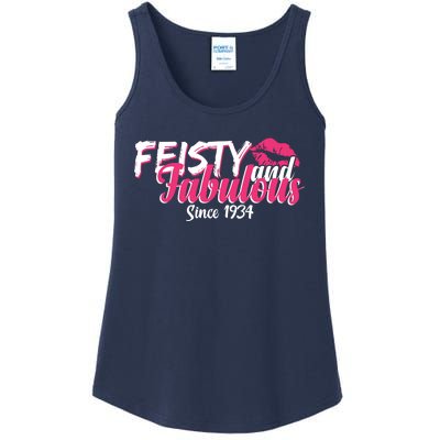 Feisty And Fabulous Since 1934 90th Birthday Ladies Essential Tank