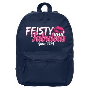 Feisty And Fabulous Since 1934 90th Birthday 16 in Basic Backpack