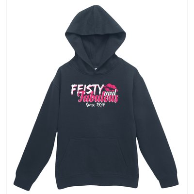 Feisty And Fabulous Since 1934 90th Birthday Urban Pullover Hoodie