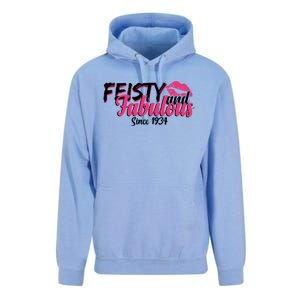 Feisty And Fabulous Since 1934 90th Birthday Unisex Surf Hoodie