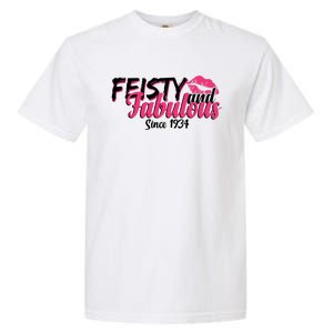 Feisty And Fabulous Since 1934 90th Birthday Garment-Dyed Heavyweight T-Shirt