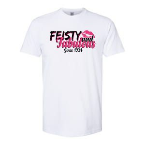 Feisty And Fabulous Since 1934 90th Birthday Softstyle CVC T-Shirt