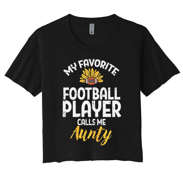 Favorite American Football Player Aunty Aunt Auntie Crop Top