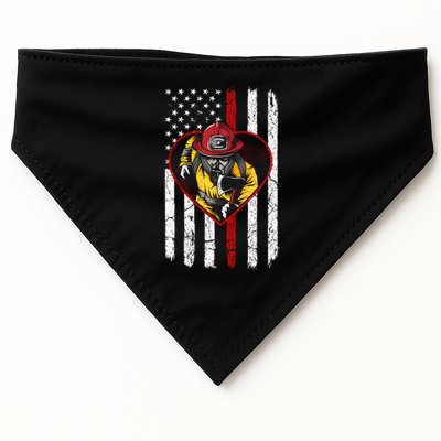 Firefighter American Flag USA-Made Doggie Bandana