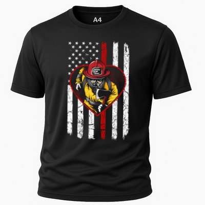Firefighter American Flag Performance Shirt