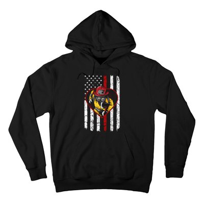 Firefighter American Flag Hoodie