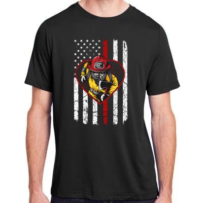 Firefighter American Flag Adult ChromaSoft Performance T-Shirt