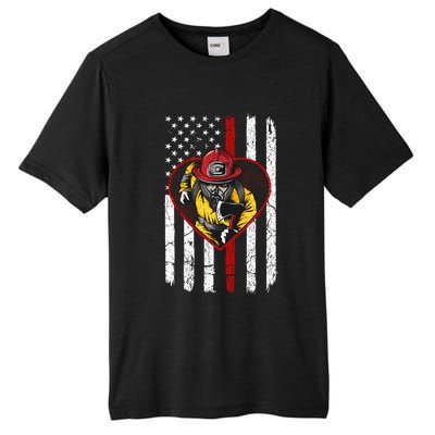 Firefighter American Flag Tall Fusion ChromaSoft Performance T-Shirt