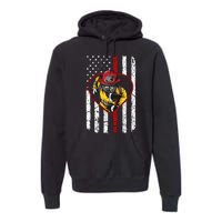 Firefighter American Flag Premium Hoodie