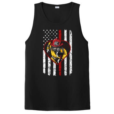 Firefighter American Flag PosiCharge Competitor Tank