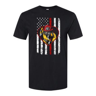 Firefighter American Flag Softstyle® CVC T-Shirt