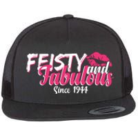 Feisty And Fabulous Since 1944 80th Birthday Flat Bill Trucker Hat