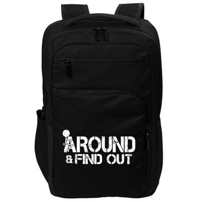 F Around Find Out Funny Meme Impact Tech Backpack