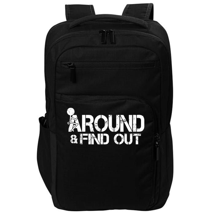 F Around Find Out Funny Meme Impact Tech Backpack