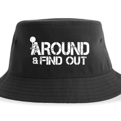 F Around Find Out Funny Meme Sustainable Bucket Hat