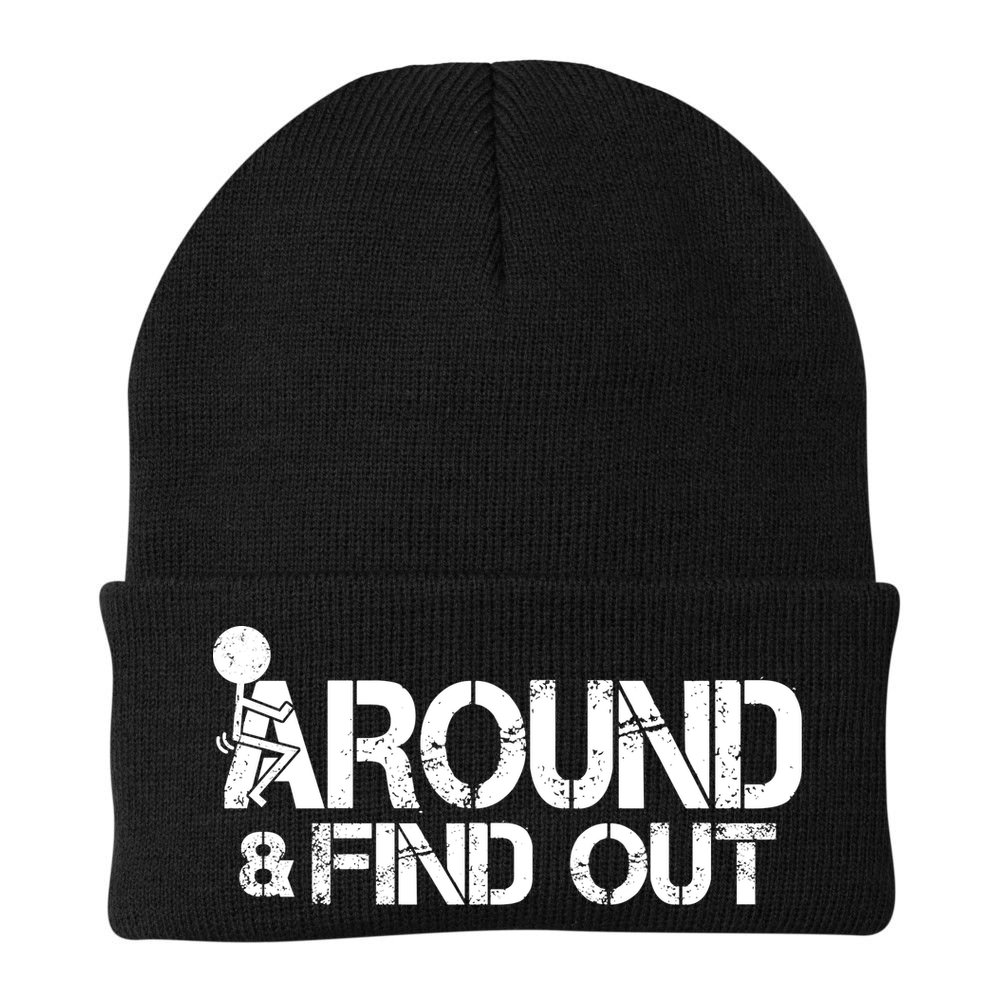 F Around Find Out Funny Meme Beanie