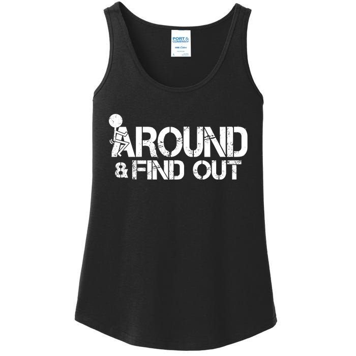 F Around Find Out Funny Meme Ladies Essential Tank