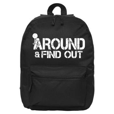 F Around Find Out Funny Meme 16 in Basic Backpack