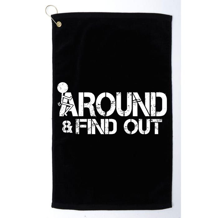 F Around Find Out Funny Meme Golf Towel