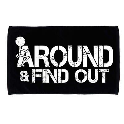 F Around Find Out Funny Meme Microfiber Hand Towel