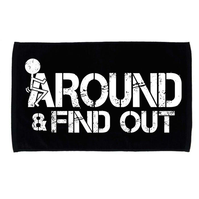 F Around Find Out Funny Meme Microfiber Hand Towel