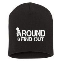 F Around Find Out Funny Meme Short Acrylic Beanie