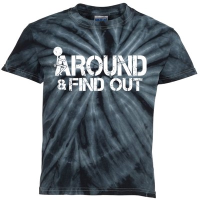 F Around Find Out Funny Meme Kids Tie-Dye T-Shirt