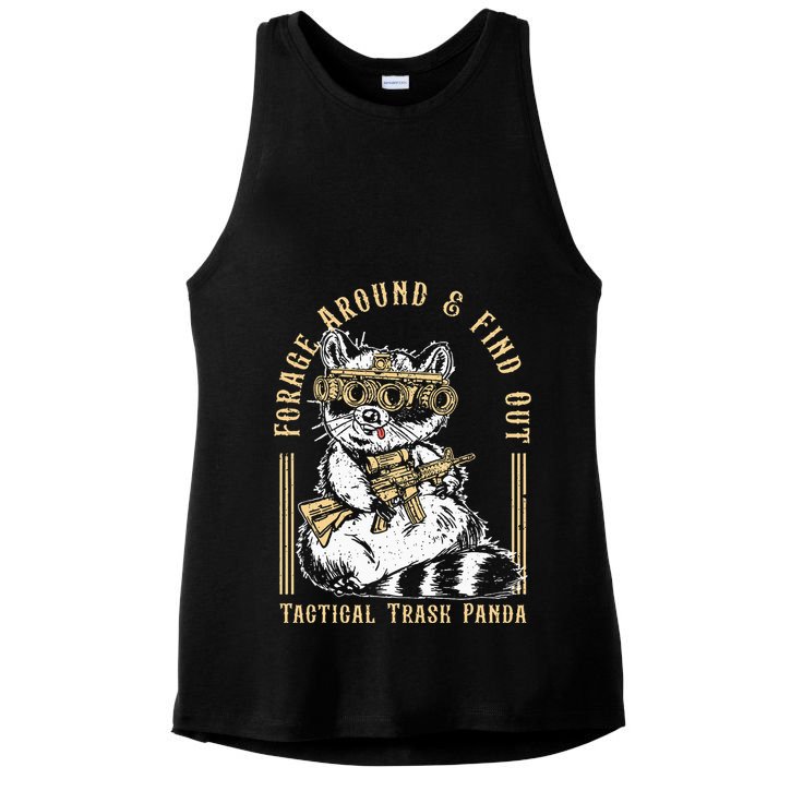 Forage Around & Find Out Tactical Trash Panda Ladies PosiCharge Tri-Blend Wicking Tank
