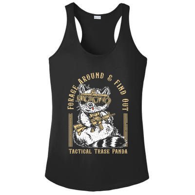 Forage Around & Find Out Tactical Trash Panda Ladies PosiCharge Competitor Racerback Tank