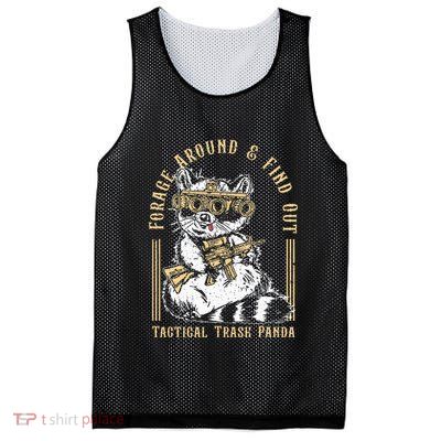 Forage Around & Find Out Tactical Trash Panda Mesh Reversible Basketball Jersey Tank