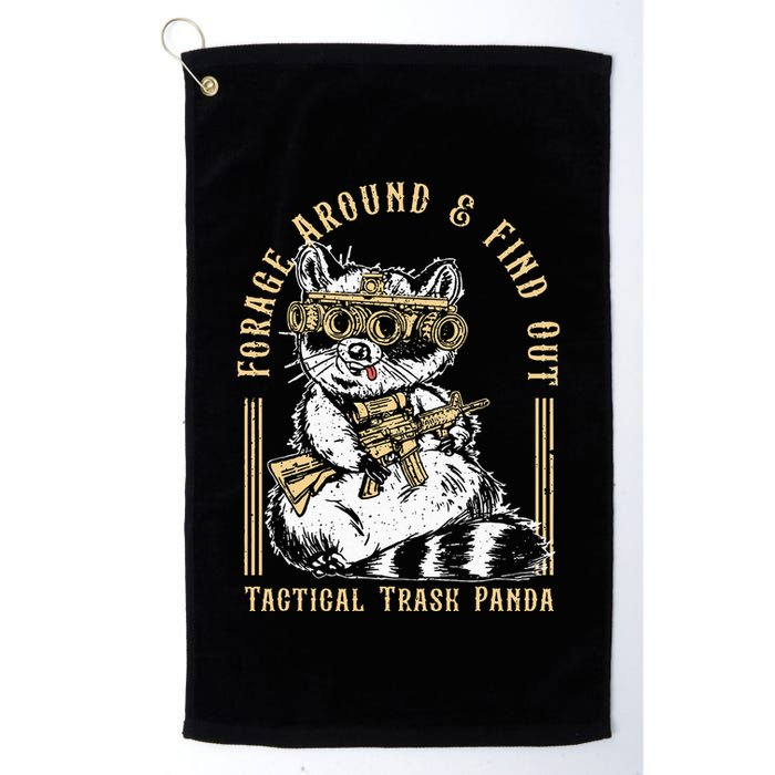 Forage Around & Find Out Tactical Trash Panda Golf Towel