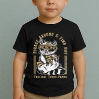 Forage Around & Find Out Tactical Trash Panda Toddler T-Shirt