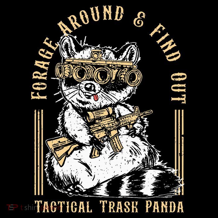 Forage Around & Find Out Tactical Trash Panda Cropped Pullover Crew