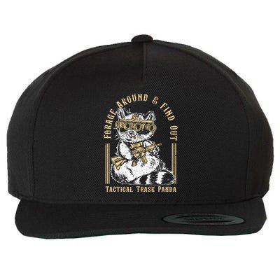 Forage Around & Find Out Tactical Trash Panda Wool Snapback Cap