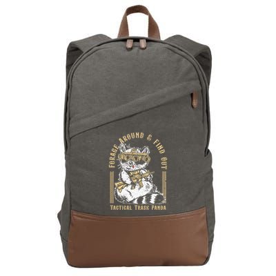 Forage Around & Find Out Tactical Trash Panda Cotton Canvas Backpack