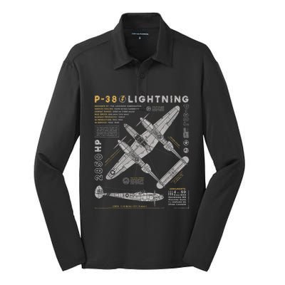 Fighter Aircraft Silk Touch Performance Long Sleeve Polo