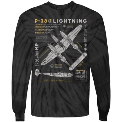 Fighter Aircraft Tie-Dye Long Sleeve Shirt