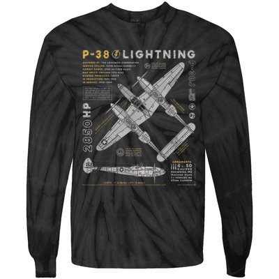 Fighter Aircraft Tie-Dye Long Sleeve Shirt