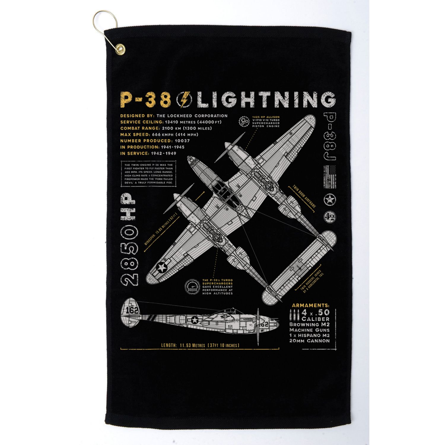 Fighter Aircraft Golf Towel