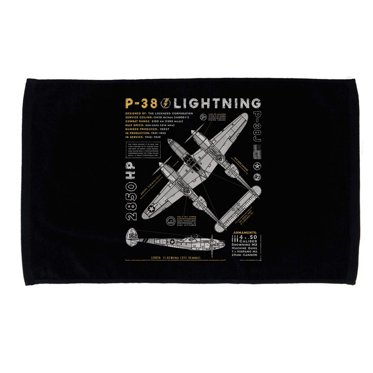 Fighter Aircraft Microfiber Hand Towel