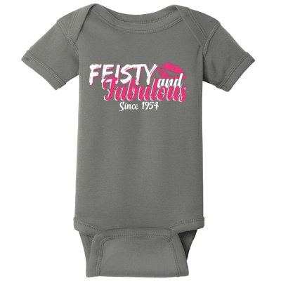 Feisty And Fabulous Since 1954 70th Birthday Baby Bodysuit