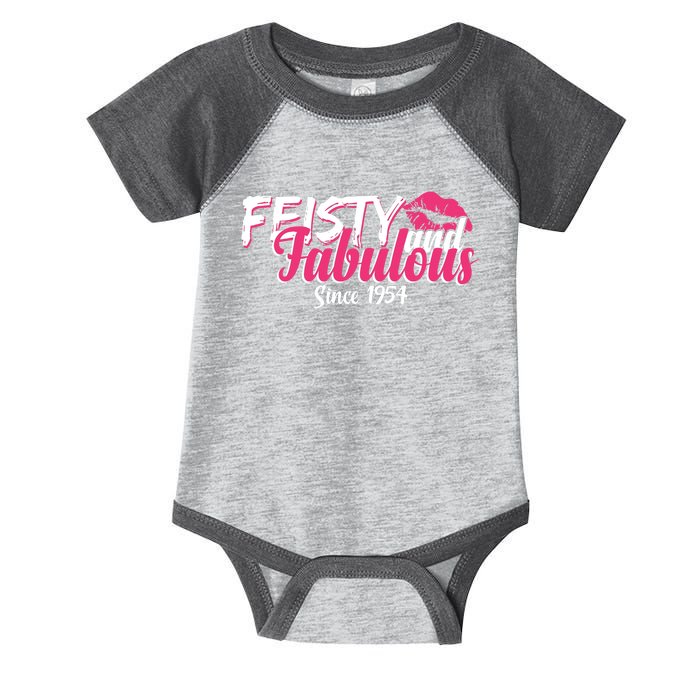 Feisty And Fabulous Since 1954 70th Birthday Infant Baby Jersey Bodysuit