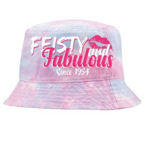 Feisty And Fabulous Since 1954 70th Birthday Tie-Dyed Bucket Hat