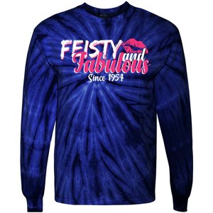 Feisty And Fabulous Since 1954 70th Birthday Tie-Dye Long Sleeve Shirt