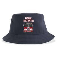 Future American Firefighter Boy Fire Department Truck Sustainable Bucket Hat